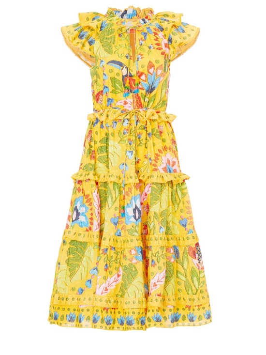 FARM Rio Dresses & Skirts - Farm Rio Summer Yellow Dress - XL